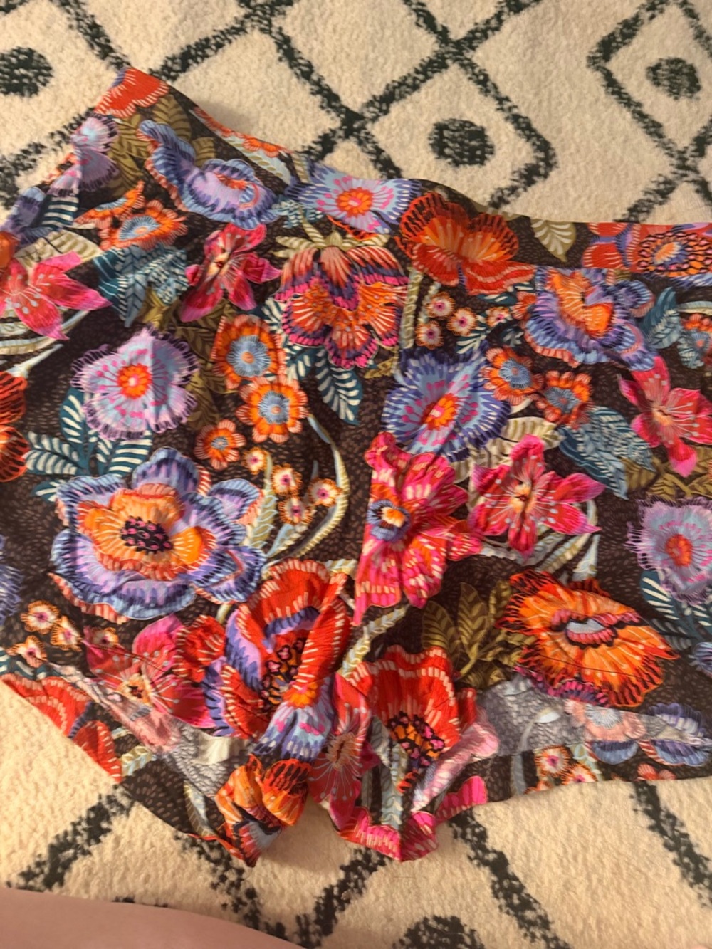 torrid Floral High-Waist Summer Shorts in Orange, Pink & Purple